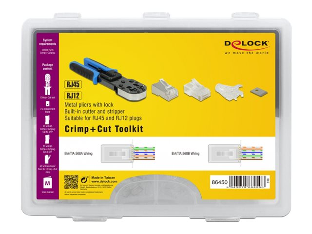 DELOCK RJ45 Crimp+Cut Werkzeugset Vorderansicht