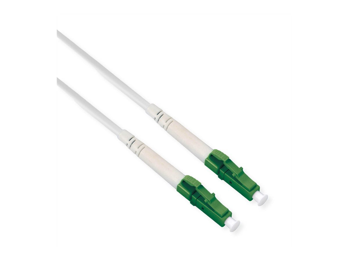 ROLINE Glasfaserkabel 9/125 um OS2 LC/LC APC stahlarmiert simplex LSOH weiss 10m - Verpackung