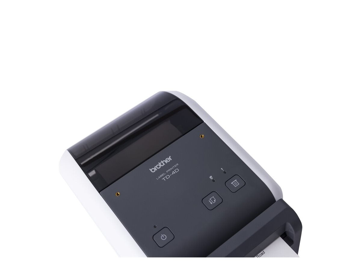 BROTHER TD4420DNF 4inch 203dpi Linerless Desktop Printer - Vorderansicht