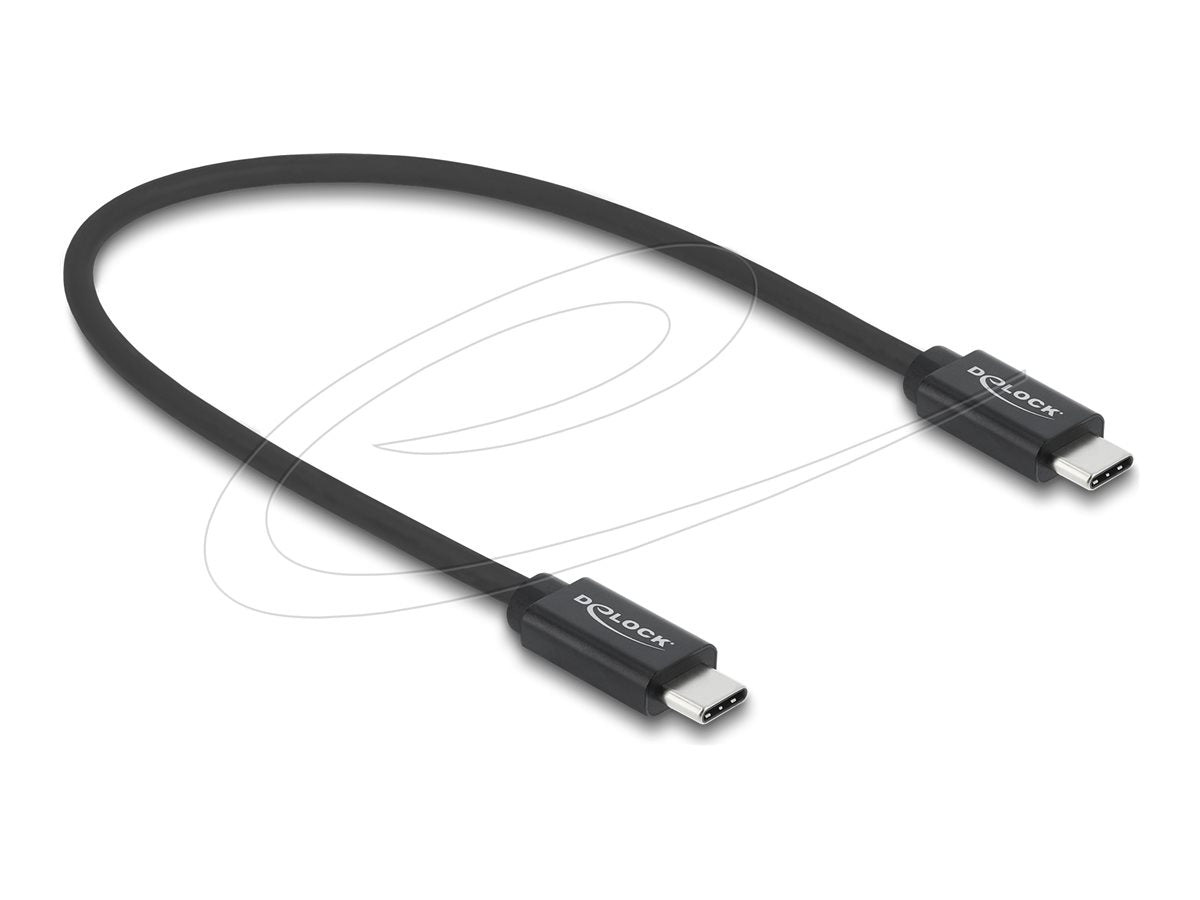 DELOCK Koaxiales USB 40 Gbps Kabel USB PD 3.1 240 W 0,5m - Vorderansicht