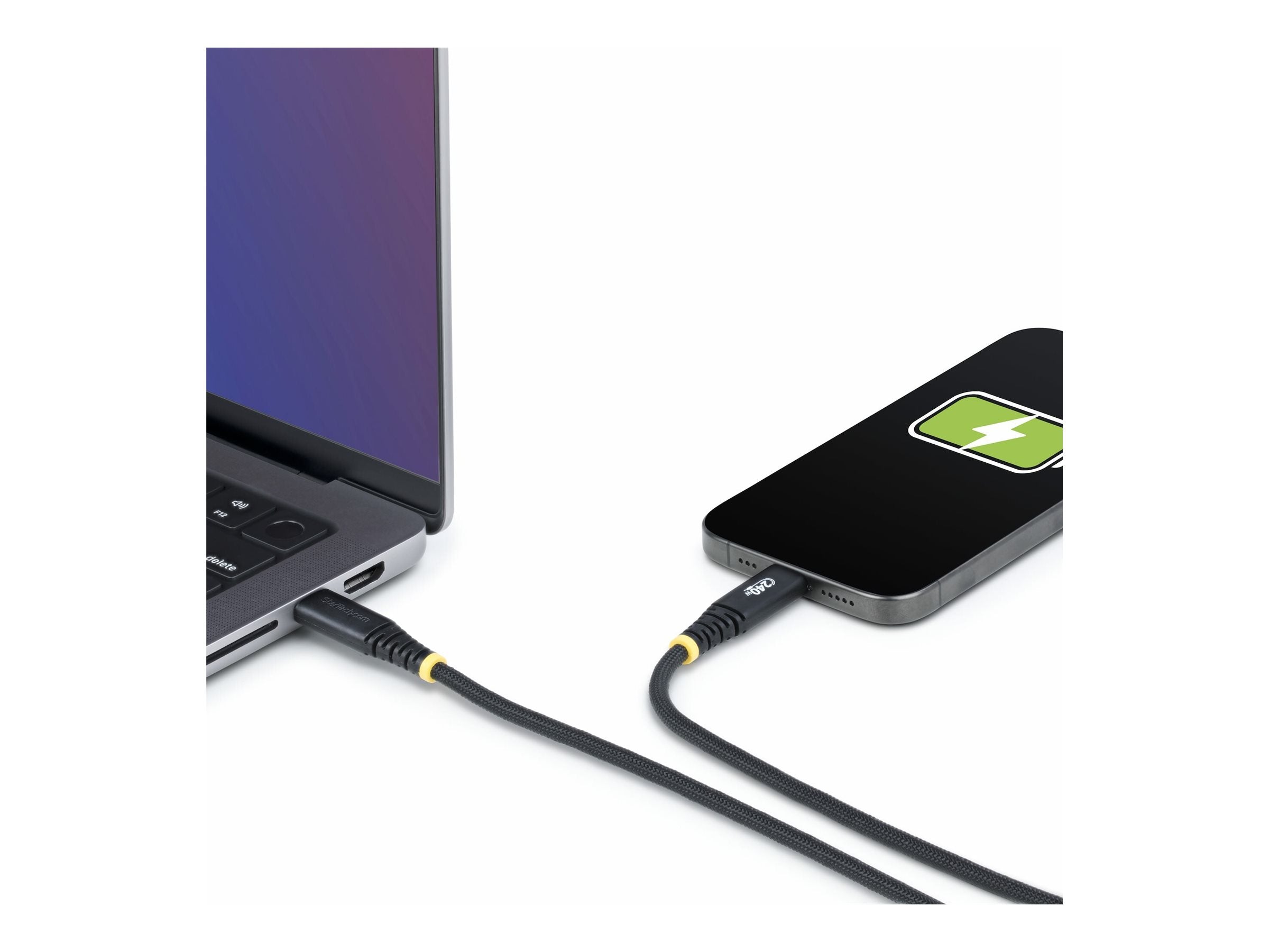 STARTECH.COM 3m USB-C-Ladekabel 240W 5A PD EPR Schnellladekabel Laptop-Ladekabel Nylon Geflochten USB-IF zertifiziert