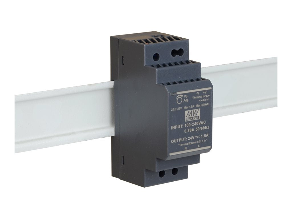 D-LINK DIS-H30-24 externes DIN Rail Industrie Netzteil Vorderansicht
