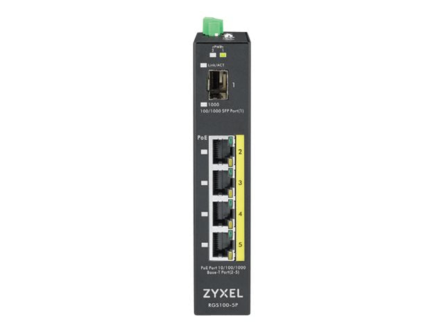 ZYXEL RGS100-12P 5 Port unmanaged PoE Switch Vorderansicht