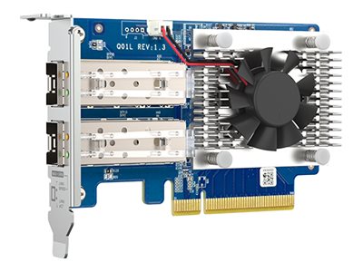 QNAP QXG-10G2SF-NXE Dual-port SFP+ 10GbE Erweiterungsmodul Vorderansicht