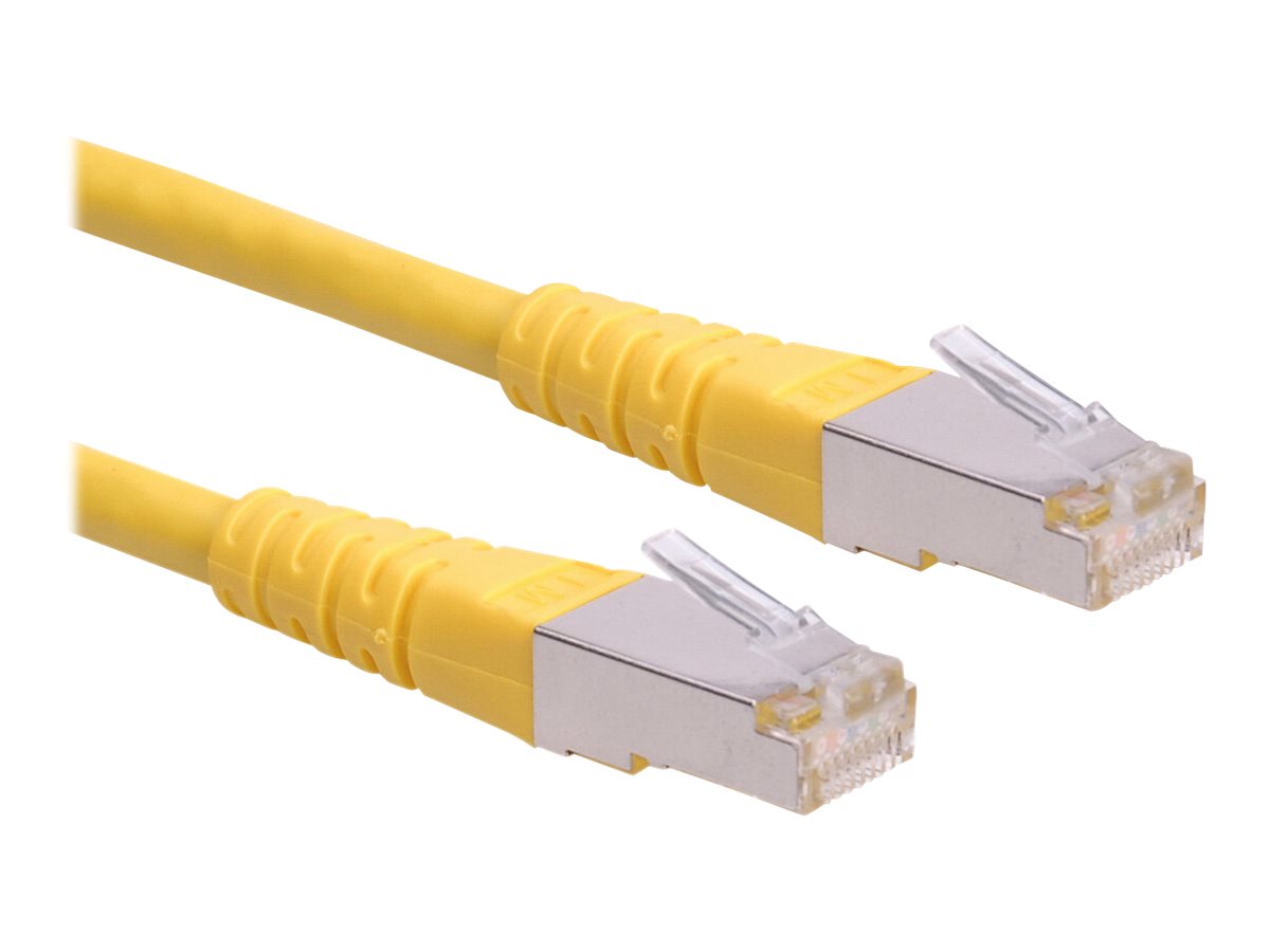 ROLINE Patchkabel Kat.6 Class E S/FTP PiMF gelb 15m - Vorderansicht