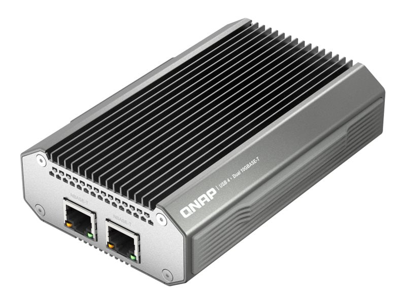 QNAP USB 4 Type-C to 2x10GBASE-T Network Adapter Vorderansicht
