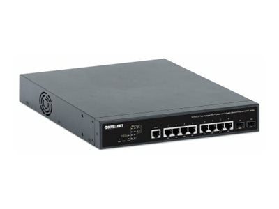 INTELLINET 10-Port L2+ Fully Managed PoE++ Switch Rückansicht