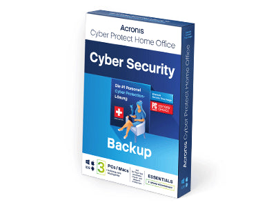 ACRONIS True Image Essentials - 3 Computer - 1 year subscription BOX 2022 - CH