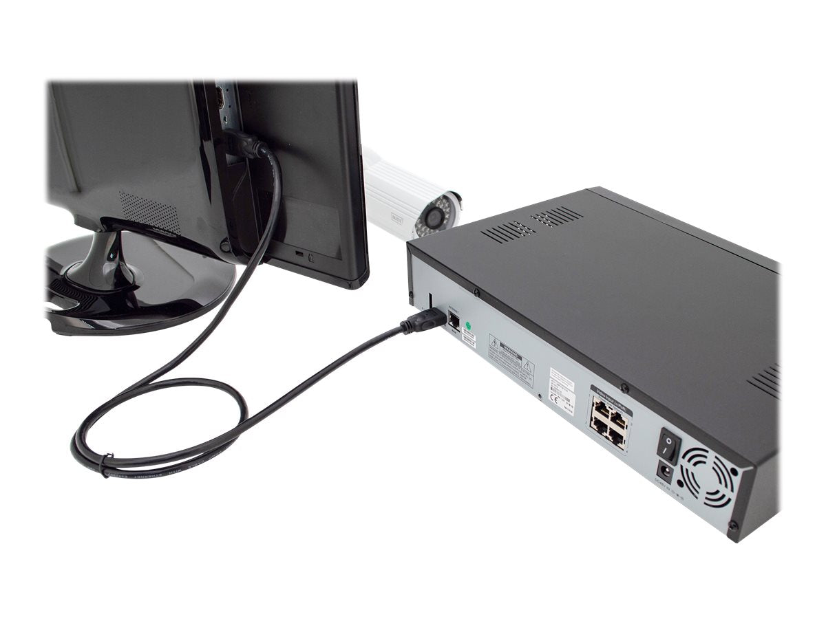 DIGITUS HDMI Premium High Speed Anschlusskabel Typ A St/St 3.0m m/Ethernet - Vorderansicht