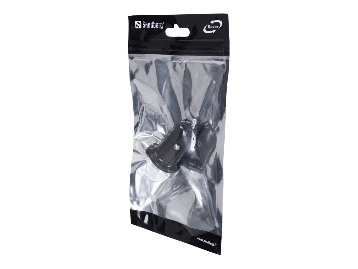 SANDBERG SAVER Car Charger 2USB 1A+2.1A Verpackung