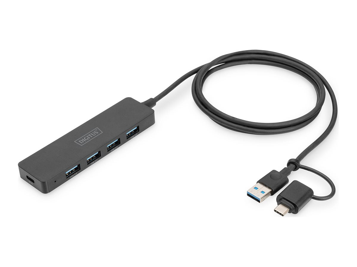 DIGITUS USB 3.0 Hub 4-Port Slimline Vorderansicht