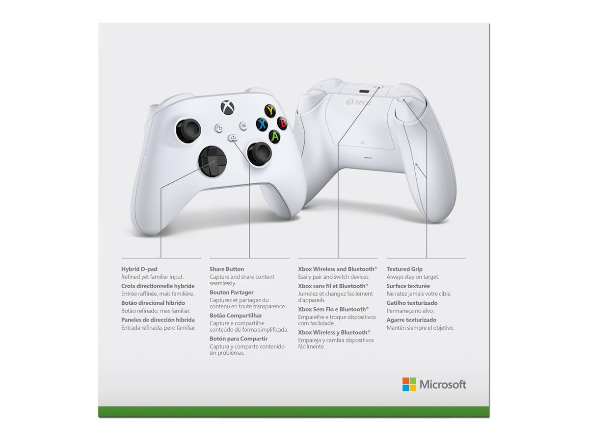 MICROSOFT XBOX Wireless Controller Robot White Detailansicht