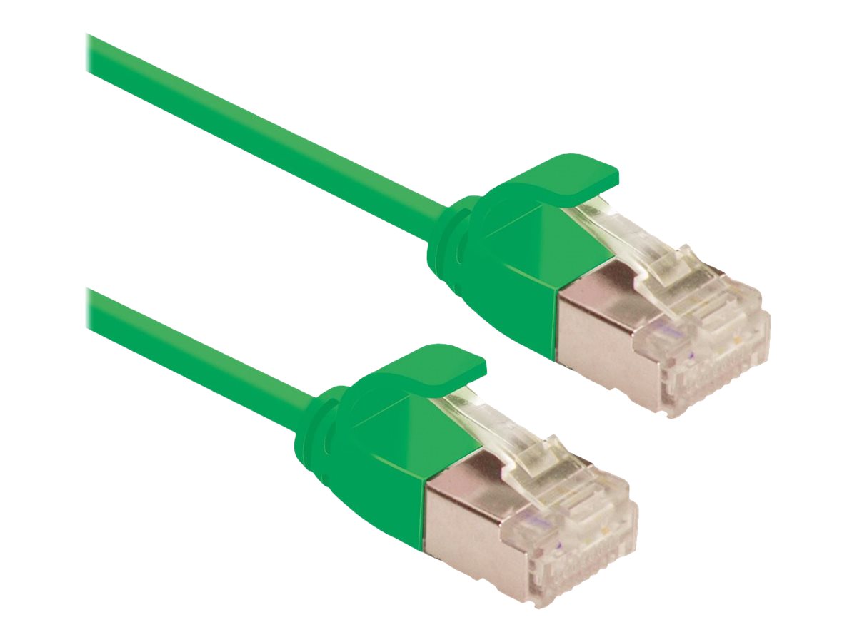 ROLINE GREEN U/FTP Patchkabel Kat.6A Class EA LSOH slim grun 5m - Vorderansicht