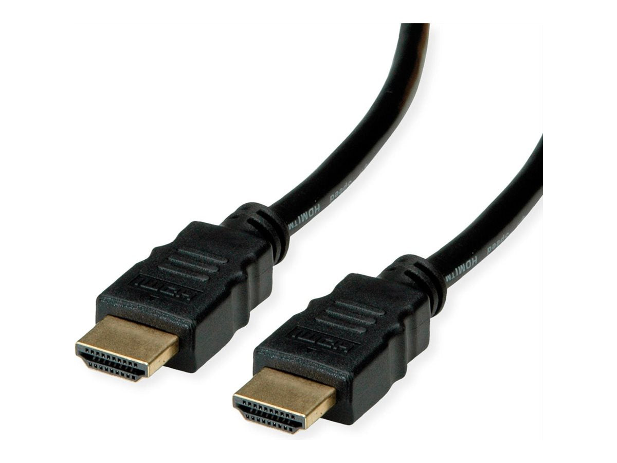 ROLINE RM 8K HDMI Ultra HD Kabel mit Ethernet ST/ST schwarz 5m - Vorderansicht