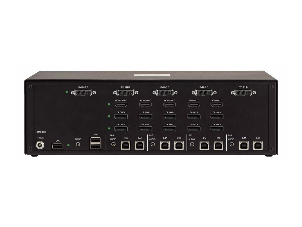 STARTECH.COM 4-Port Secure Quad-Monitor KVM-Switch HDMI-DisplayPort-DVI NIAP 4.0 Desktop KVM Umschalter CAC-Port