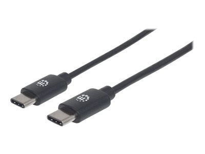 MANHATTAN USB 2.0 Typ C-Kabel 2m schwarz Detailansicht