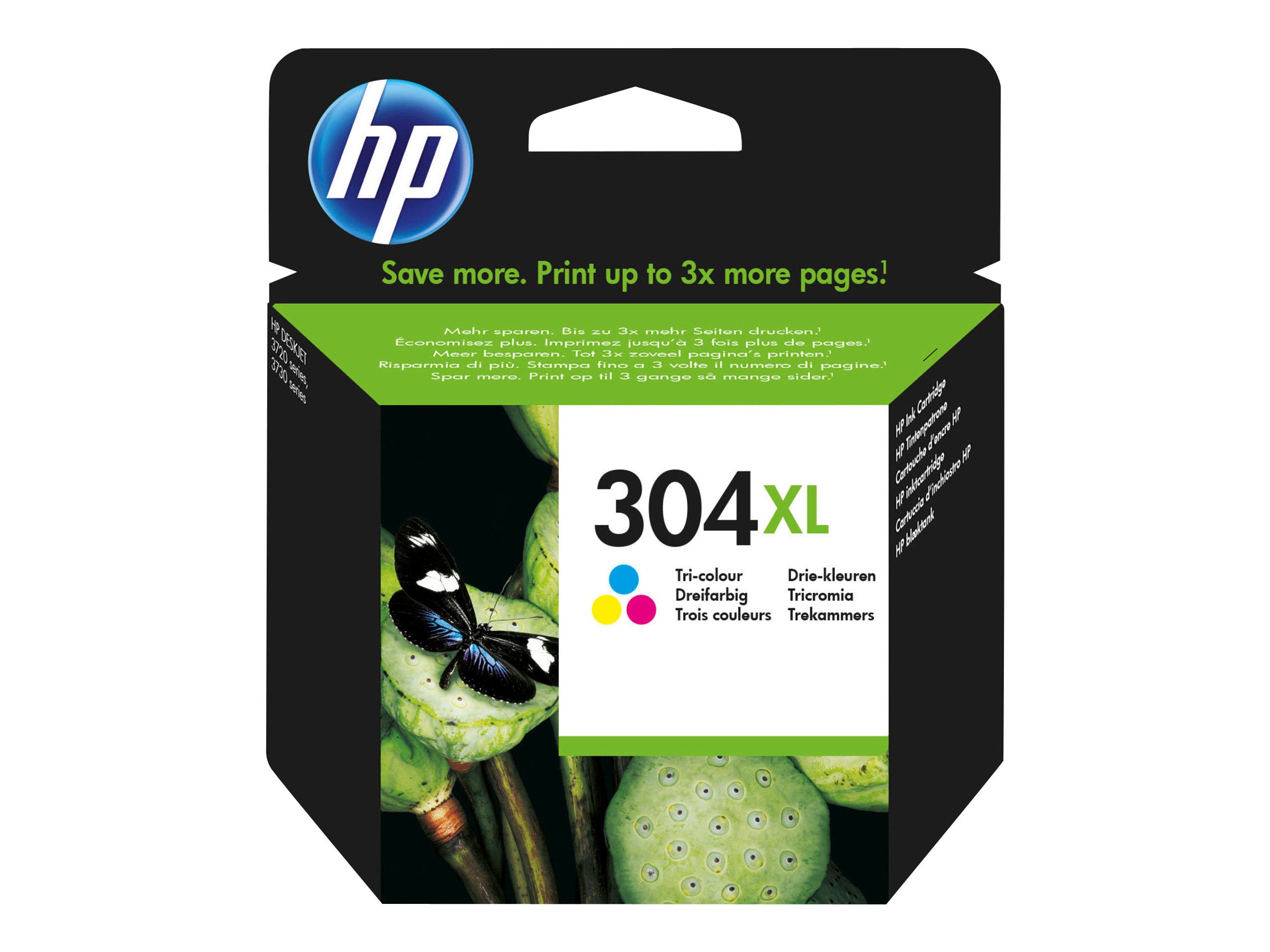HP 304XL original Tri-color Ink cartridge N9K07AE UUS Verpackung