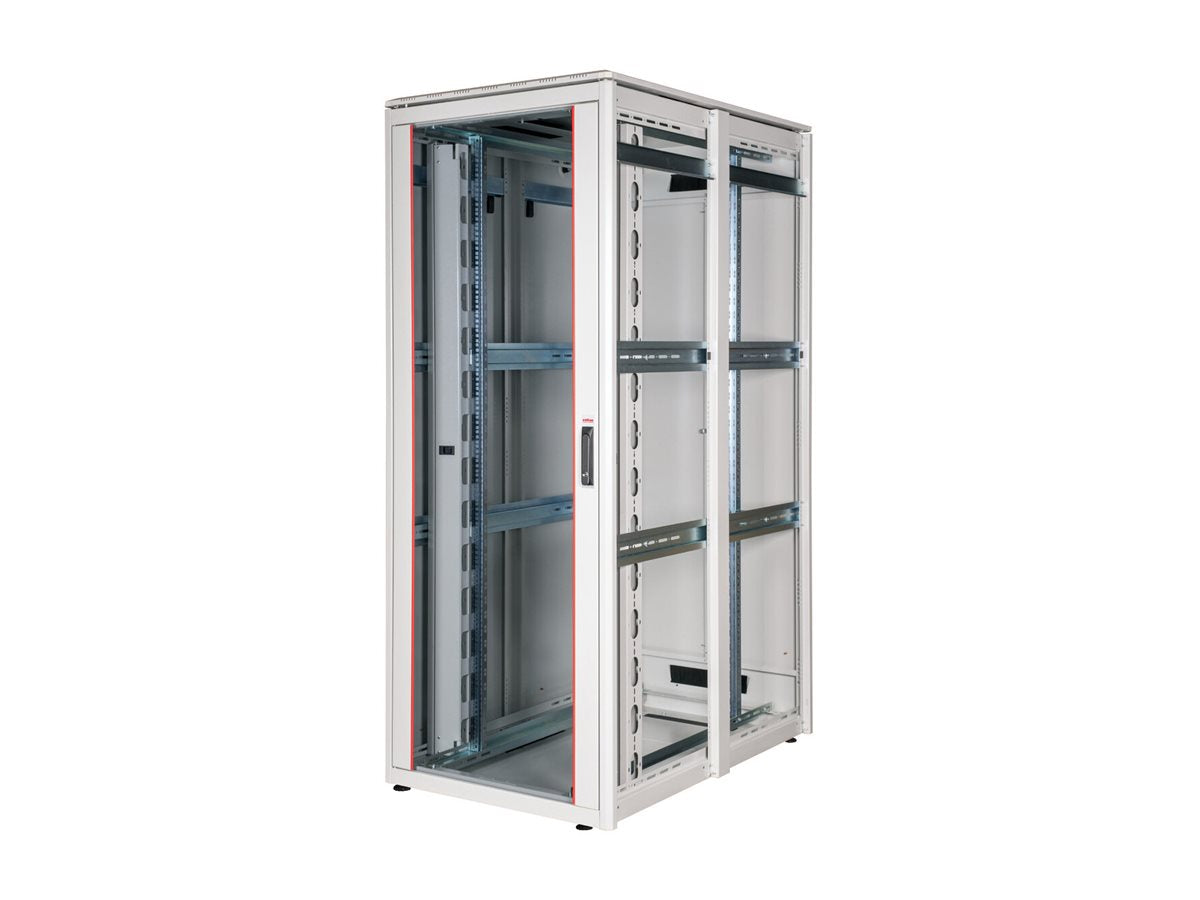 Detailansicht der Glastür des ROLINE Netzwerkschrank Pro 48,26cm 19Zoll 42 HE 800x1200 BxT