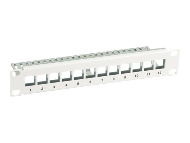 EFB 25,4cm 10Zoll Verteilerfeld für 12 Keystones - Vorderansicht