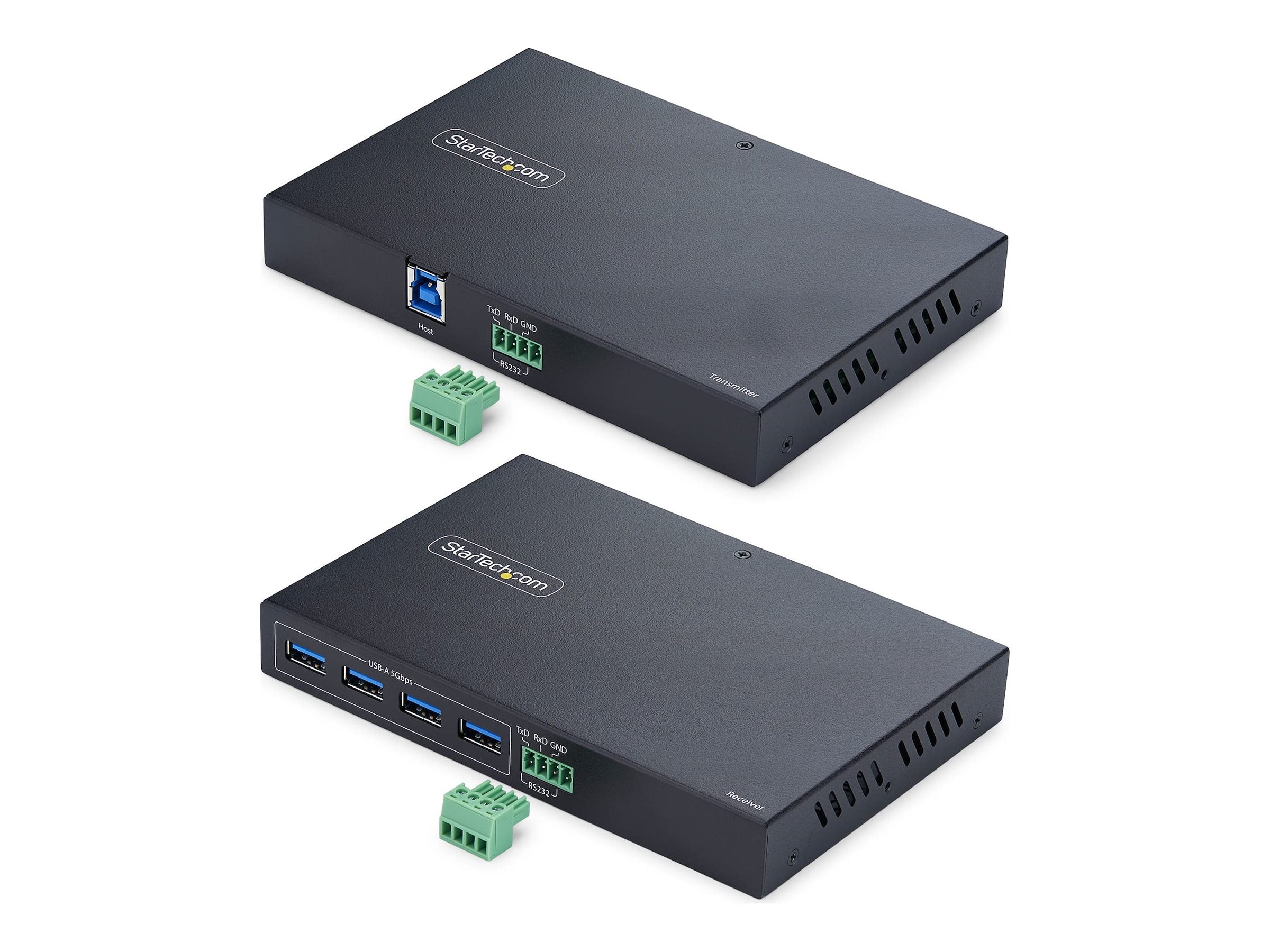 STARTECH.COM 4-Port USB 3.0 Extender uber Ethernet bis zu 100m via Cat6a / Cat7 / Cat8 RJ45 Kabel Erweiterung fur entfernte USB Gerä