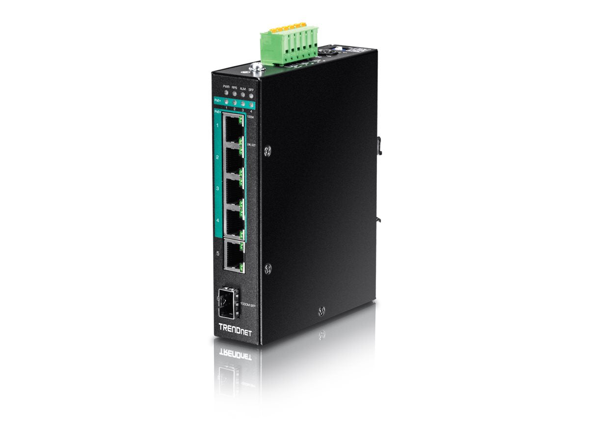 TRENDNET TI-PG541i 6-Port Switch PoE+ Anschlussdetails