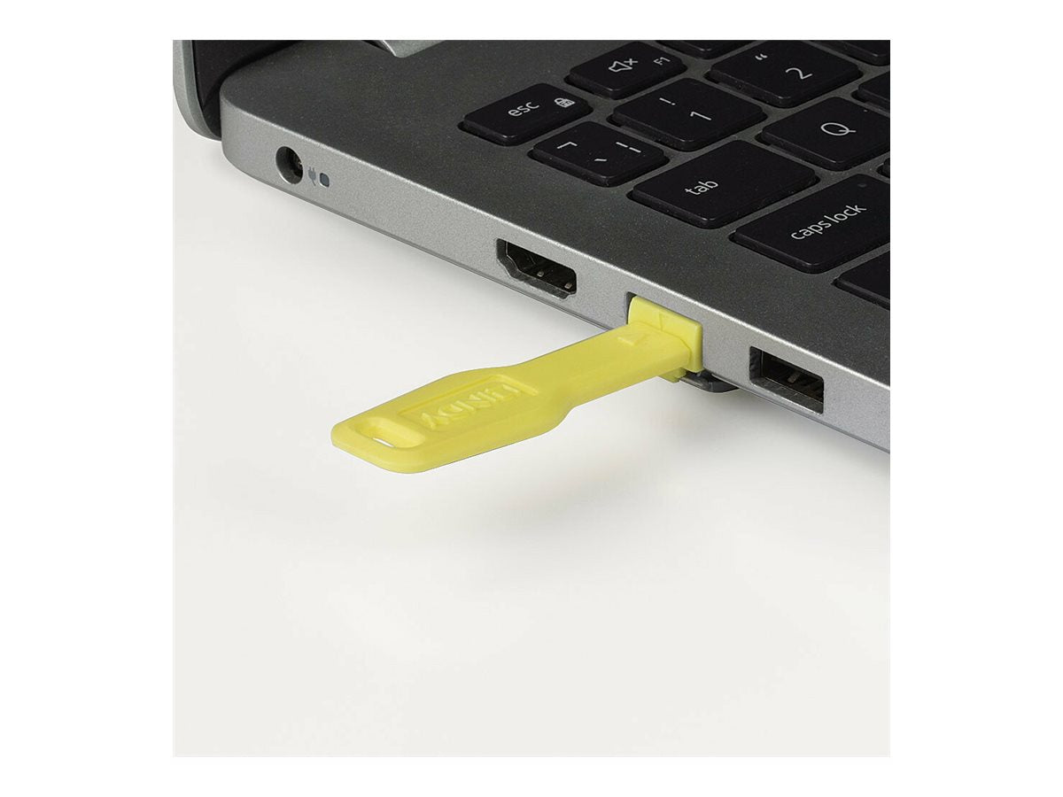 LINDY RJ45 Port Schloss Gelb Vorderansicht