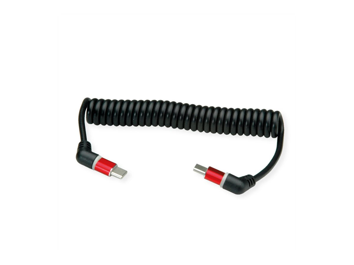 ROLINE USB 2.0 Kabel Typ C - C ST/ST 360 Rotation 60W Spiralkabel Verpackung