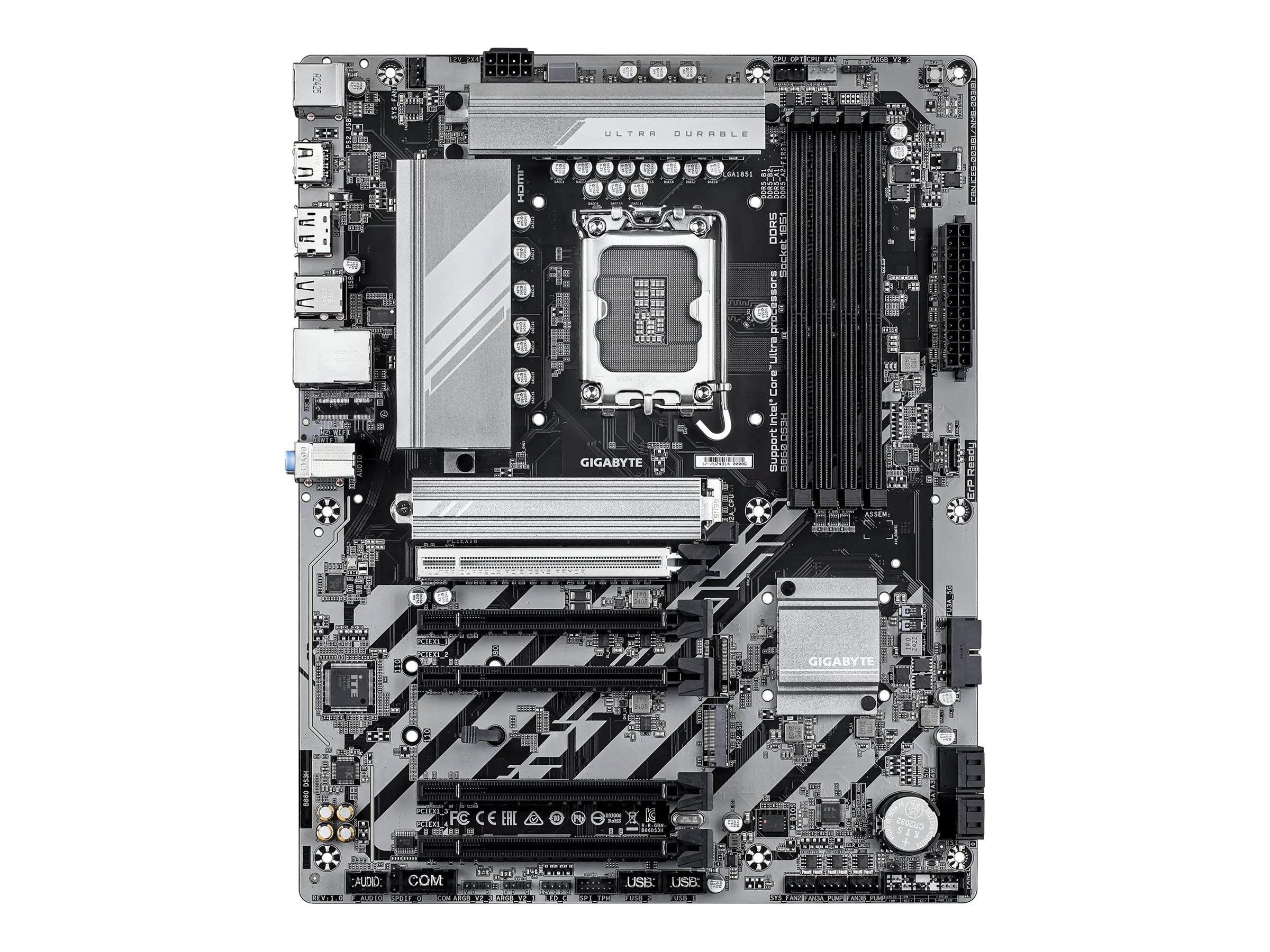 GIGABYTE B860 DS3H Motherboard Vorderansicht