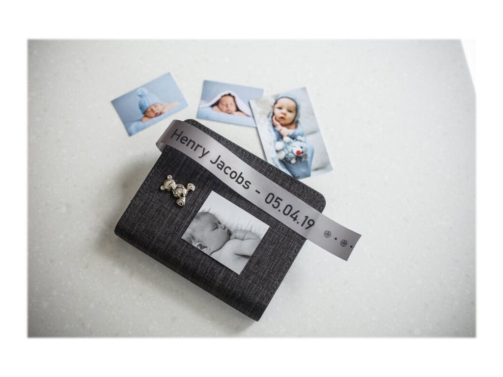 BROTHER P-Touch 24mm light grey/gold ribbon tape - Anwendung