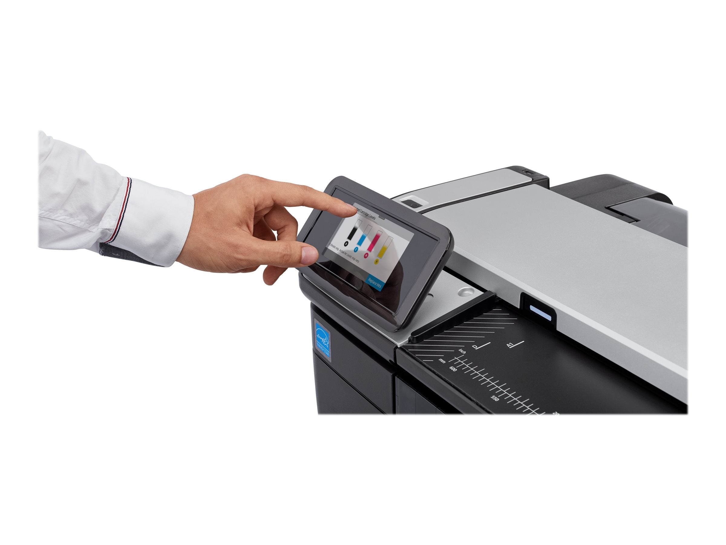 HP DesignJet T830 Seitenansicht