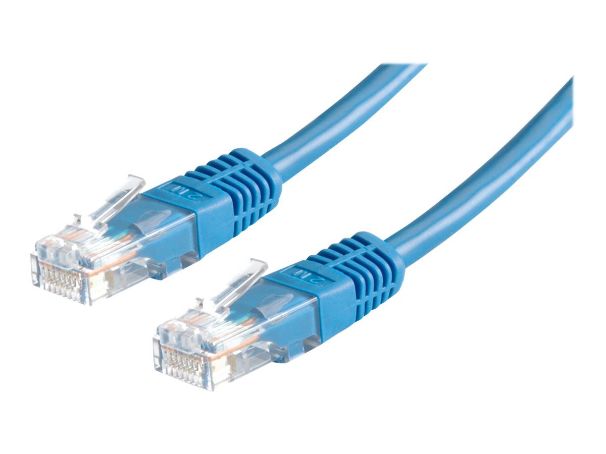 VALUE Patchkabel Kat.6 Class E UTP blau 5m - Vorderansicht
