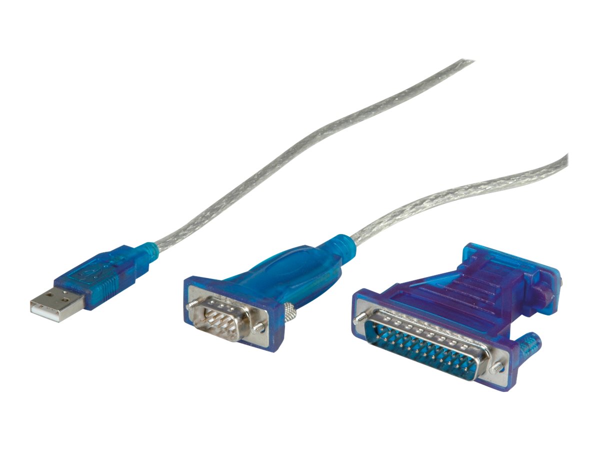 VALUE Konverter-Kabel USB-seriell türkis 1,8m Verpackung