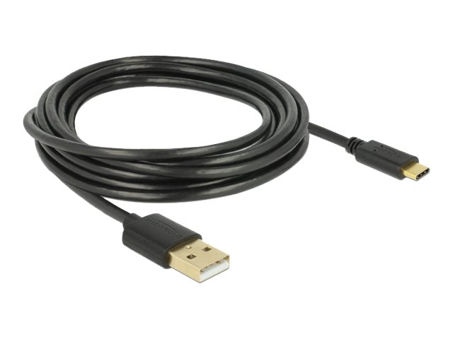DELOCK USB 2.0 Kabel Typ-A zu Type-C 3 m - Vorderansicht