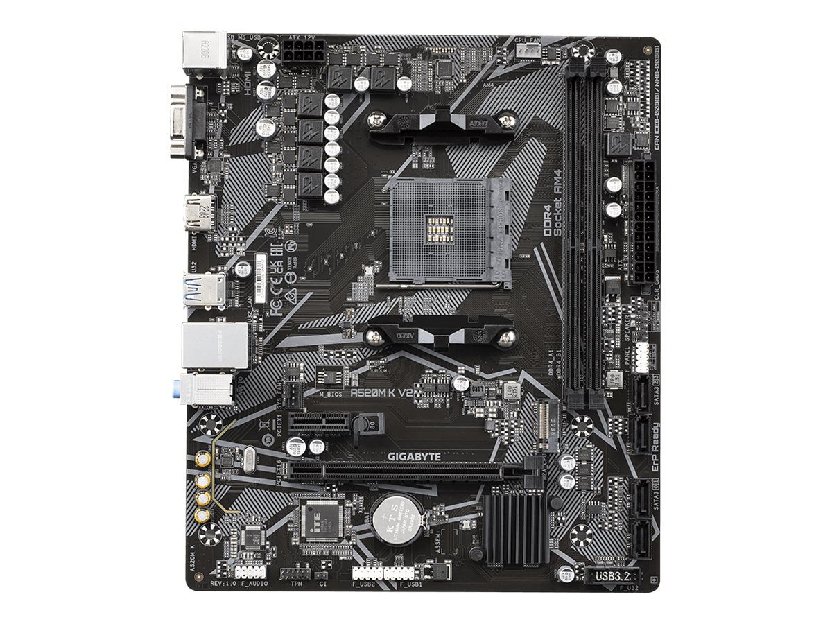 GIGABYTE A520M K V2 Motherboard Vorderansicht