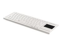GETT Cleantype Xtra Touch WL kabellose Tastatur mit Touchpad Farbe weiss Layout DE