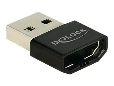 DELOCK Adapter HDMI A Buchse USB A Stecker - Vorderansicht