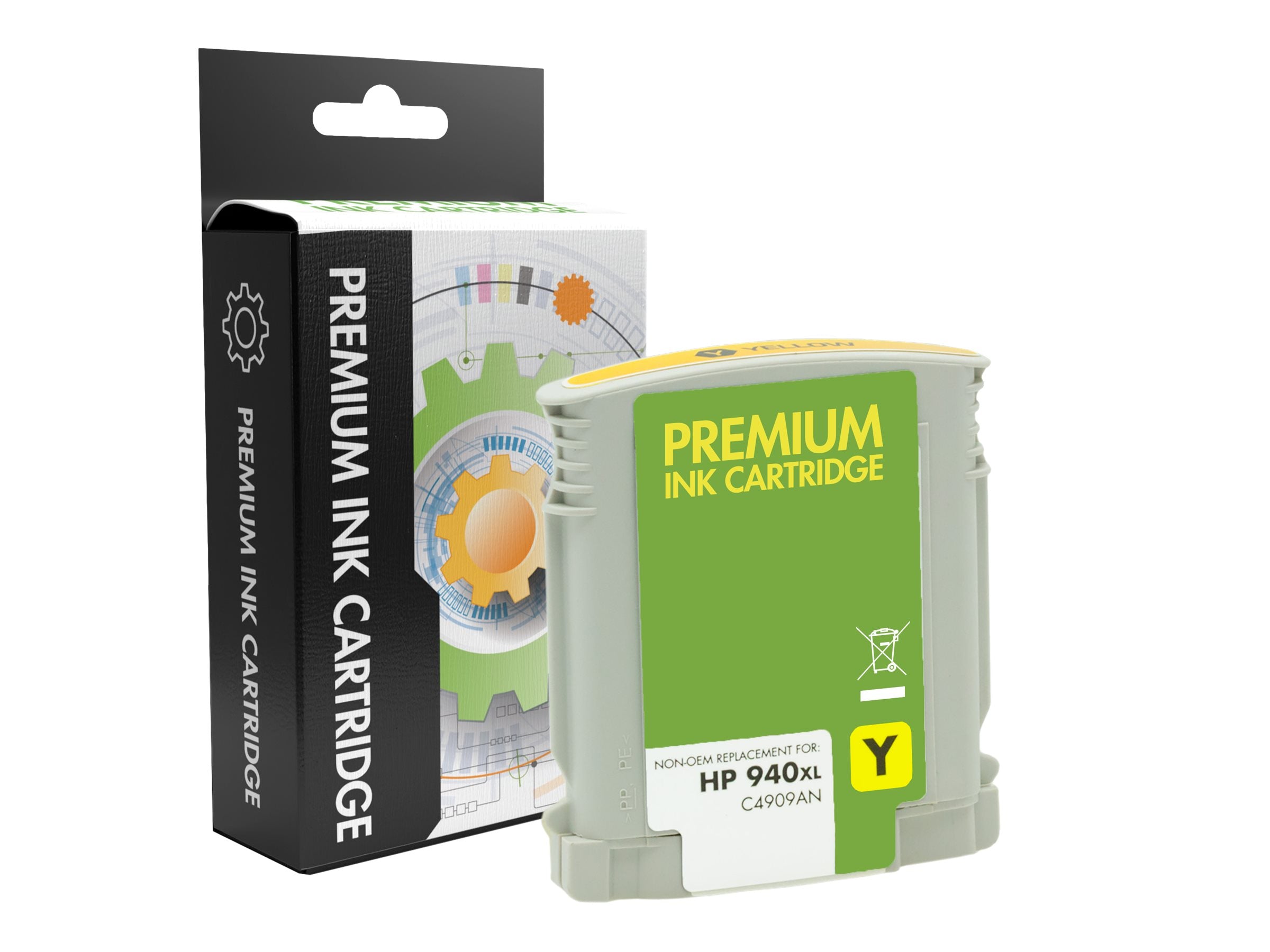STATIC Ink cartridge HP C4907AE 940XL yellow Vorderansicht