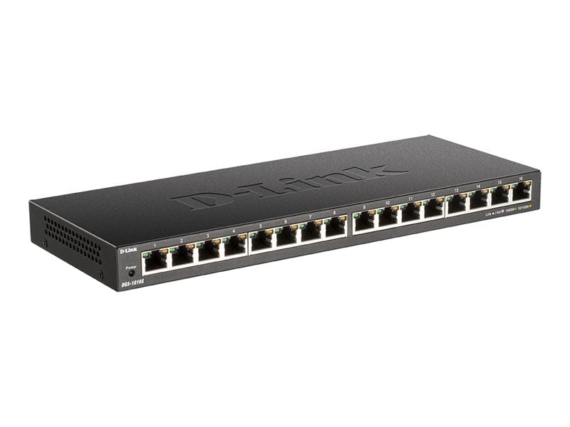 D-LINK DGS-1016S unmanaged Gigabit Switch Vorderansicht